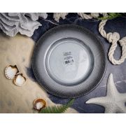 Тарелка d 28,5 см h 2,4 см, стекло, цвет жемчужно-белый / мерцающе-черный, Shinning,