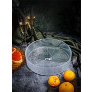 Салатник d 24 см h 6 см, стекло, цвет пастельно-серый, Angle