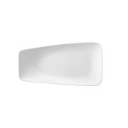 Тарелка прямоуг. 210/175*195 мм. с приподнятым краем, ассиметричное Белый Ариан /1/12/