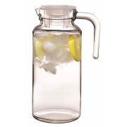 Кувшин 1,3 л. d=75 мм. h=230 мм. с прозрачн. пластик. крышкой Бейзик /6/144/