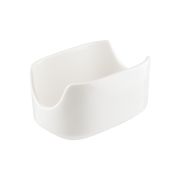 Емкость для пакетированного сахара 75 мл. 9,5*6,5*5 см. Белый, форма Банкет Bonna /1/12/468/