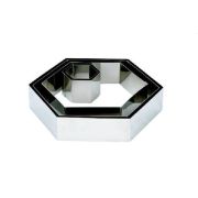Форма кондитерская «Шестиугольник» 19,5*22 см. h=5 см. нерж. MGsteel /1/48/