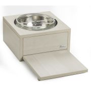 Подставка с охлажд. с выдвижной полкой 32*32*16,5 см. дерево, белый Pinti /1/