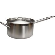 Сотейник  6,0 л. нерж. d=26 см. h=13,5 см. с 2 ручками с крышк. тройное дно (индукция) MGsteel /1/4/