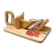 Нож для салями на дерев. подставке 29,5*17,5*13 см. VB /1/6/