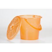 Ведро 11 л. пластик. с крышкой цвет в ассорт. /1/20/