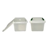 Контейнер для продуктов прямоуг.  8,0 л. 30*23*16,5 см. с зеленым зажимом MGprof /1/25/