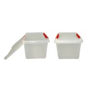 Контейнер для продуктов прямоуг.  8,0 л. 30*23*16,5 см. с красным зажимом MGprof /1/25/