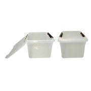 Контейнер для продуктов прямоуг.  8,0 л. 30*23*16,5 см. с коричневым зажимом MGprof /1/25/