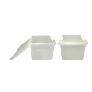 Контейнер для продуктов прямоуг.  8,0 л. 30*23*16,5 см. с белым зажимом MGprof /1/25/