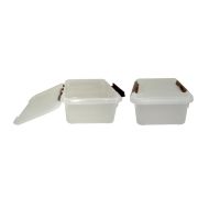 Контейнер для продуктов прямоуг.  6,0 л. 30*23*12 см. с коричневым зажимом MGprof /1/30/