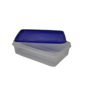 Контейнер для продуктов прямоуг.  1,3 л. 22*14,5*6 см. с синей крышкой MGprof /1/72/