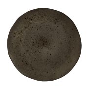 Тарелка мелкая 31,5 см, безбортовая, цвет черный, Q Authentic Stone Black