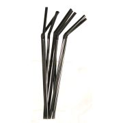 Трубочки кокт. 0,5*21 см. 1000 шт/уп. гофрир. черные /1/12/