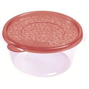 Контейнер для продуктов круглый 1,75 л. 19,7*9 см. п/п бордовый /1/24/