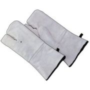 Рукавица термостойкая с 2-мя выделенн. пальц. 35,5*14 см. (до +250°С) кожа (1 пара) /1/