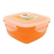 Контейнер для продуктов квадр. 0,6 л. 13*13*7 см. герметичный п/п цвет в ассорт. SAFE-FOOD  /1/30/