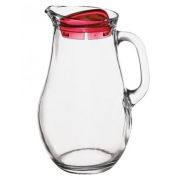 Кувшин 1,85 л. d=100 мм. h=240 мм. с красн. крышкой Бистро /6/108/