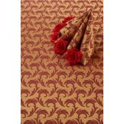 Скатерть 110*110 см. золото-бордо перья /3/ Под заказ