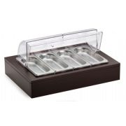 Подставка, GN1/4  4 шт. с охлаждением, крышка полик. Pinti /1/ Под заказ