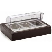 Подставка, GN1/3  3 шт. с охлаждением, крышка нерж. Pinti /1/ Под заказ