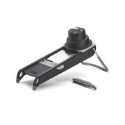 Мандолина (овощерезка) 38*14 см. с 2-мя насадками и толкателем, нерж. и пластик De Buyer /1/