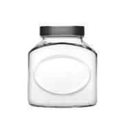 Банка для сыпучих прод. 1500 мл. 150*100*160 мм. с метал. крышкой /1/6/180/ АКЦИЯ