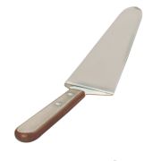 Лопатка 26 см. изогнутая раб. часть 12,5*6 см. нерж. с дерев. ручкой MGsteel /1/144/