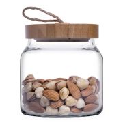Банка для сыпучих прод.  575 мл. с дерев. крышкой Вуди /1/6/504/