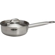 Сотейник  1,15 л. нерж. d=16 см. h=6 см. с крышк. тройное дно (индукция) MGsteel /1/10/