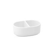 Емкость для пакетированного сахара на 2 отсека 75 мл. 11*4*7 см. Белый Ариан /1/12/