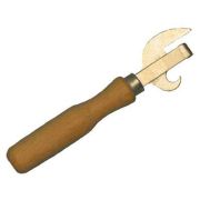 Открывалка для консервных банок 16 см. нерж. с дерев. ручкой 9,5 см. /1/300/