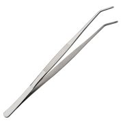Щипцы (пинцет) 30 см. прямые, изогнутый кончик, нерж. MGsteel /1/100/