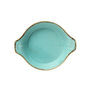 Форма для запекания d 17 см h 4 см (L c ручками  22 см) фарфор цвет бирюзовый Seasons