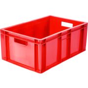 Ящик 600*400*250 мм. для мяса прямой сплошной, красный (крышка 76402) /1/36/