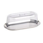 Поднос для подачи 30*15,5 см. нерж. с пластик. крышкой h=10,5 мм. APS /1/