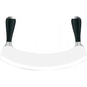 Нож для овощей 260 мм. с двумя ручками, черный Pinti /1/