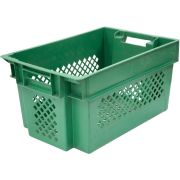 Ящик 600*400*300 мм. для овощей конусный перфорир., зеленый (крышка 73263, 73263) /1/92/
