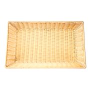 Корзина для хлеба прямоуг. 53*32,5*10 см. бежевая полиротанг MGprof /1/6/ АКЦИЯ