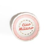 Тарелка d 16,5 см с надписью «Ciao Milano », декор разноцветный, La Tavola Scomposta