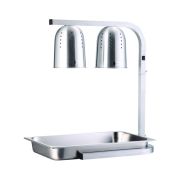 Подогреватель блюд 2 лампы, 490*355*610 мм. инфракрасный, настольный /1/