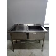 Ванна моечная двухсекционная 1200х700х850 нерж..