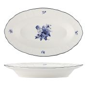 Блюдо овальное,глубокое 24*16 см, 350 мл, коллекция «Blue Flower»  P.L. Proff Cuisine