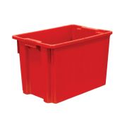 Ящик 600*400*400 мм. для мяса конусный сплошной, красный (крышка 76402) /1/72/