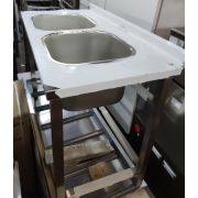 ВАННА моечная Luxstahl ВМ2 12/6/8.5 (стл.430-0.8) без фартука
