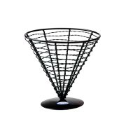 Корзинка для подачи коническая d=180 мм. h=175 мм. 1400 мл. кованное железо, черная MGsteel /1/24/ АКЦИЯ