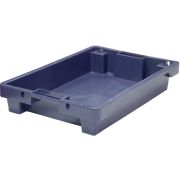 Ящик 600*400*100 мм. для мяса конусный сплошной, синий /1/ АКЦИЯ