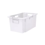 Ящик 600*400*300 мм. для мяса конусный сплошной, морозостойкий, белый (крышка 49164) /1/68/