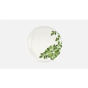 Тарелка мелкая 21 см, безбортовая, декор зеленый, FLORAL CREATE