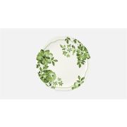 Тарелка мелкая 26 см, безбортовая, декор зеленый, FLORAL CREATE